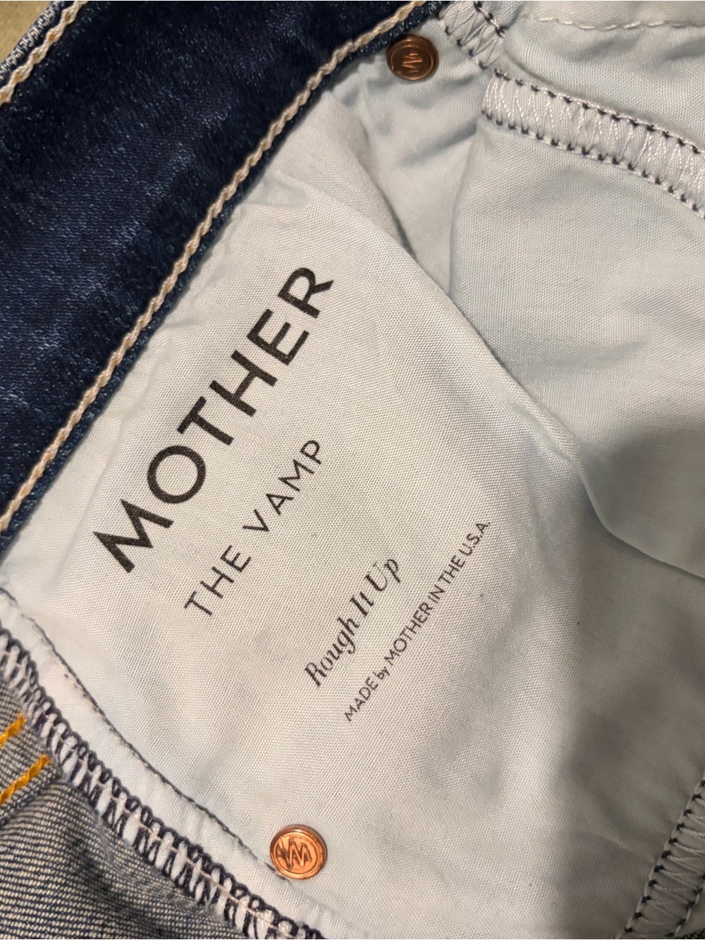 MOTHER The Vamp Women’s Jeans in Dark Blue with Light Interior